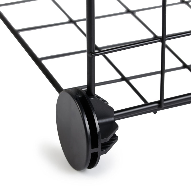 6 Cube Grid Stackable Storage Rack, Stacks Vertically And/Or Horizontally, Black