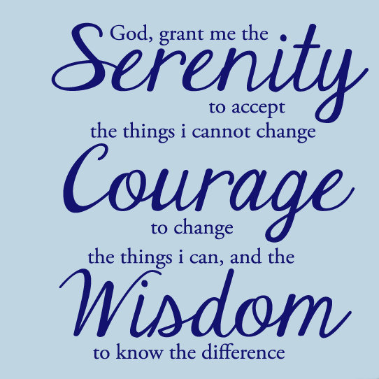 Décalcomanie murale, "Serenity Prayer", Bleu marine