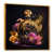 Toile avec cadre flottant or
