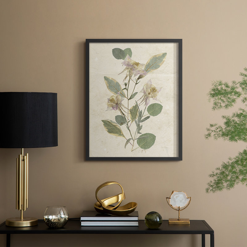 Pressed Arrangement III, reproduction encadrée - bois massif, H 11 po x l 9 po, Noir, noir, noir, noir