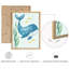 Aquarelle, baleine, ensemble d'art mural encadré de 2 - impressions océan bleu pour salle de bain ou chambre d'enfant-119346999-119346998