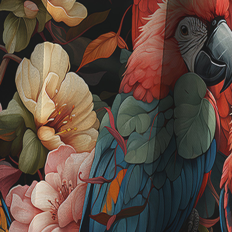 Parrot Haven - motif tropical I - Rideau floral - Rideau occultant floral - 1 panneau, L 52 po x L 95 po