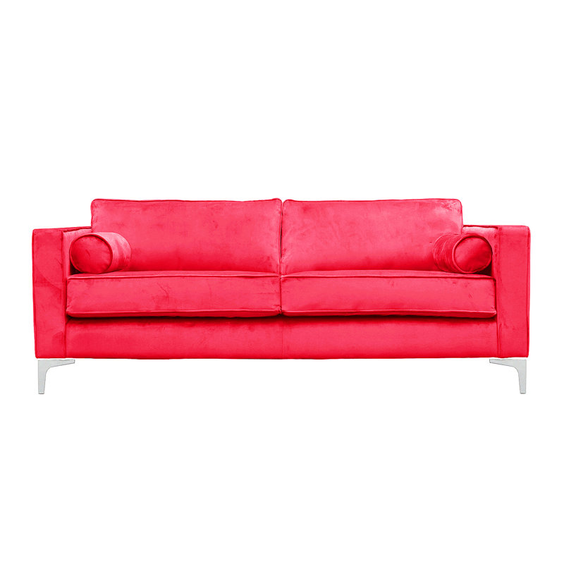 Georgio 3 Seater Velvet Sofa, Fuchsia