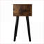 Ensemble de 2 tables de chevet Mid-Century rustiques avec 1 tiroir
