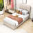 Lit plateforme simple tapissier avec système de rangement-1668682182