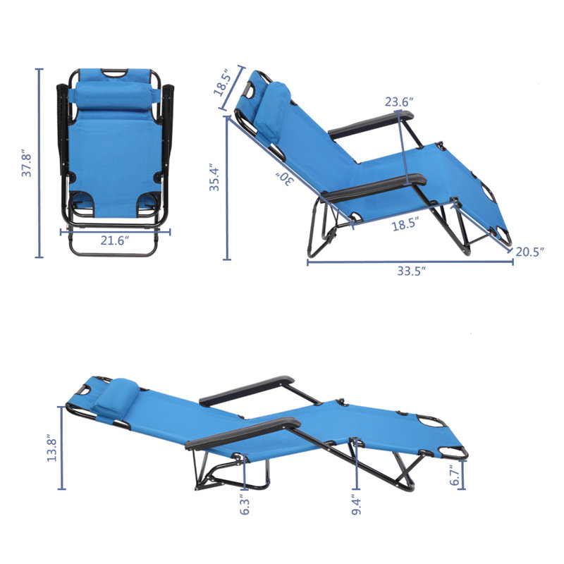 Chaise longue inclinable 33,5 po Henagar