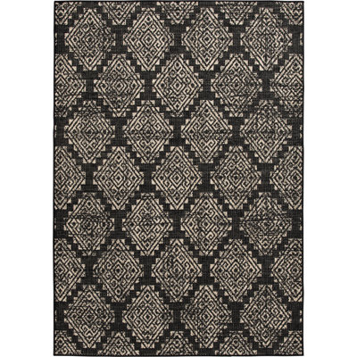 Union Rustic Makeitha Abenaki Black/Beige Global Indoor/Outdoor Polypropylene Area Rug