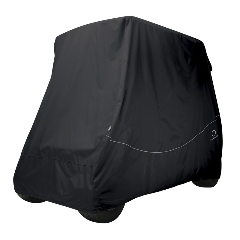 Fairway Elastic Mildew Resistant Golf Cart Cover By Classic Accessories, Black, Short