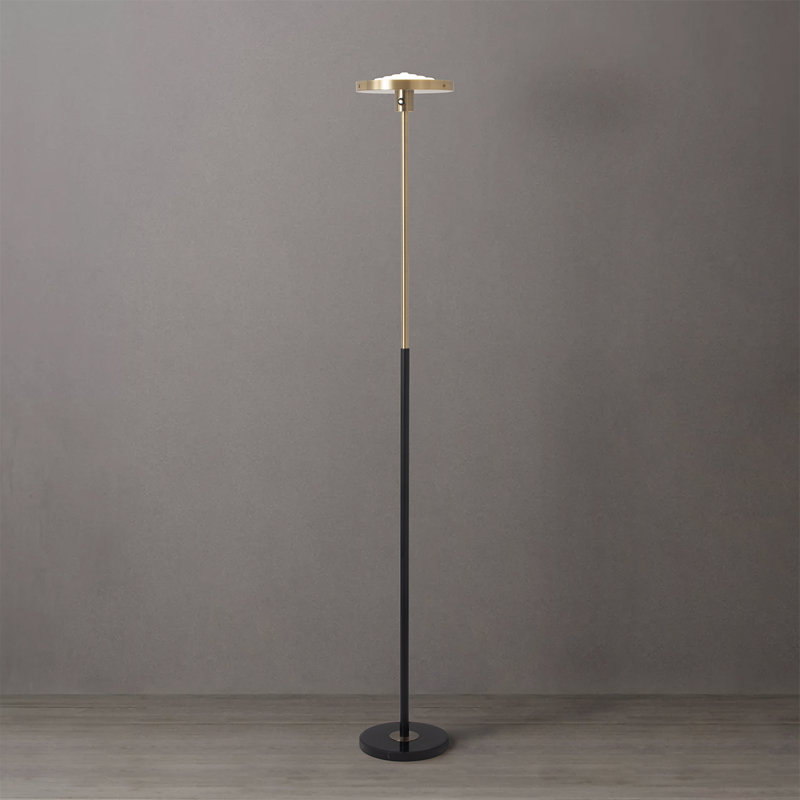 Lampe torchère Redondo - noir mat, gradateur