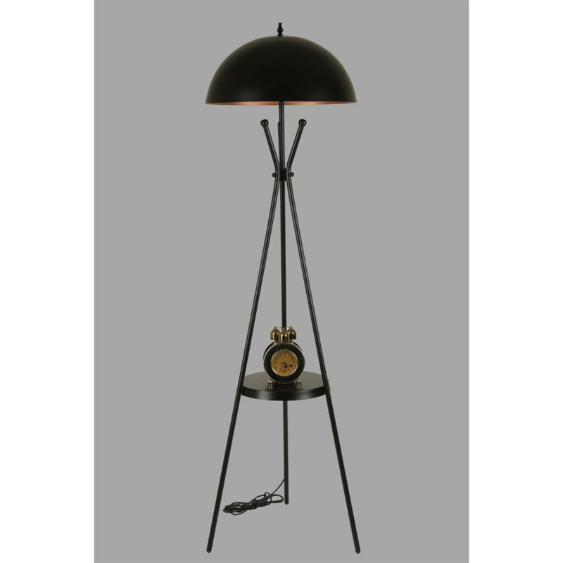 Luro Elegant Black Floor Lamp with Metal Body, 64.9 inches Tall | E27 Socket, Max 60W | Durable Electrostatic Oven Dried Paint, 19.7 inches Diameter Base | Perfect for Living Room, Bedroom, or Office Decor