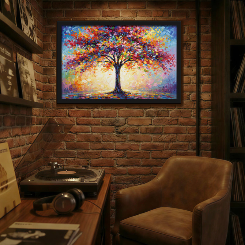 «Landscape & Nature Colorful Tree Autumn Landscape», reproduction d'art, H 12 po x l 18 po
