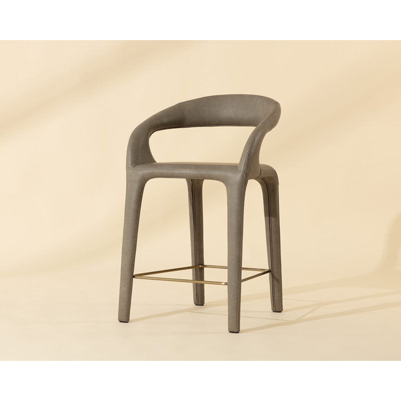 Atika Upholstered Stool with Metal Frame, Counter Stool (26" Seat Height)