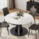 Modern Round Extendable Dining Table With Black Base