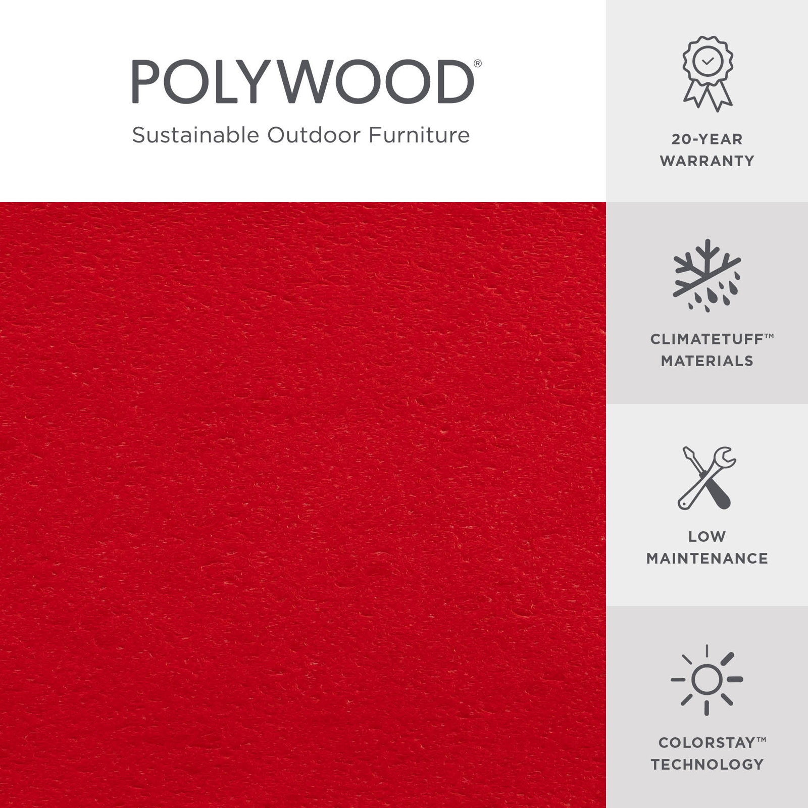 POLYWOOD® x AllModern Plastic Adirondack Chairs, Sunset Red