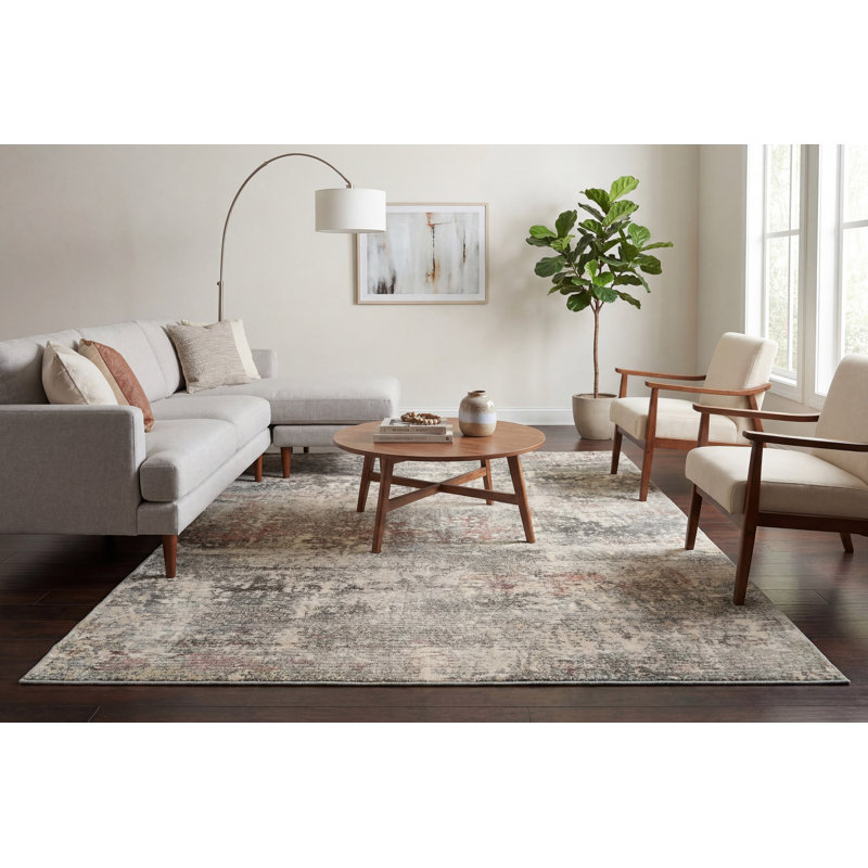 Tapis gris Meeks, Rectangle 2 pi x 3 pi 11 po