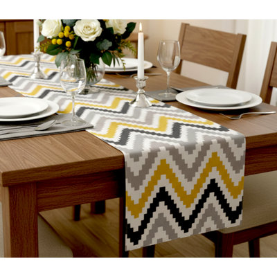 Foundry Select 72" Chevron Printed Table Runner