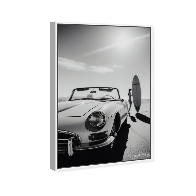 Coast Drift Print by Oliver Gal, 31"H x 46"W, White Floater Frame