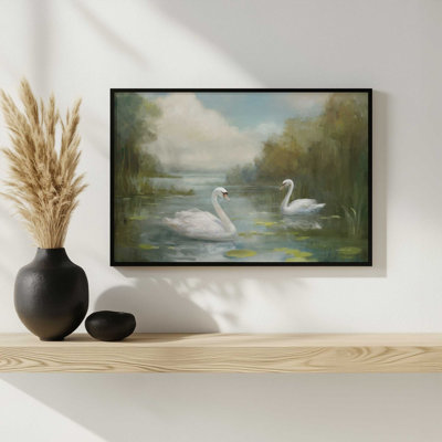 Swans by Danhui Nai Art Print