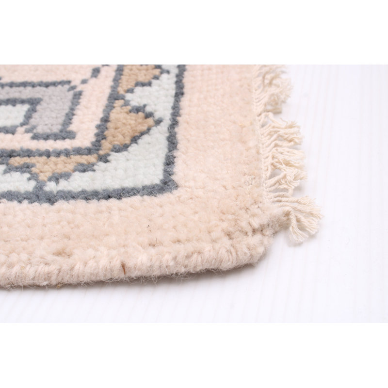One-of-a-Kind Rectangle 9'1" X 12'1" New Age Wool Area Rug in Gray
