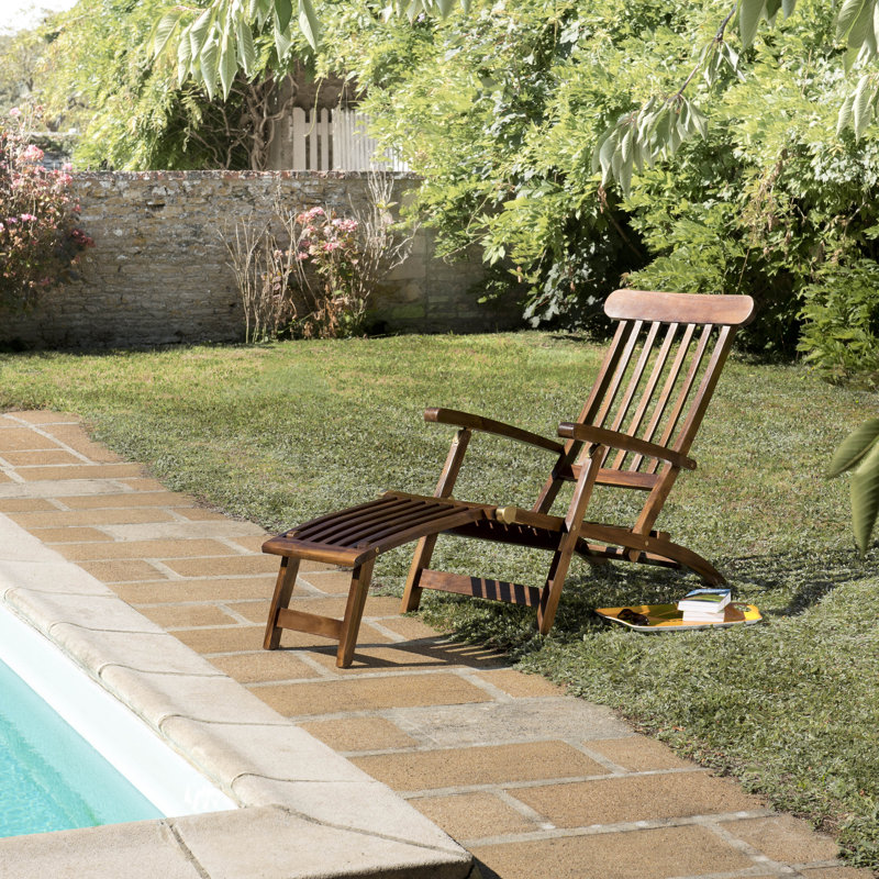 Stayner 57cm Long Teak Single Sun Lounger