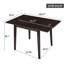 Table de salle à manger l 46,5 po x l 29,9 po l 30 po avec pieds en bois d'hévéa, espace pour les petits espaces de vie, plateau de table rectangulaire en faux marbre, maisons et appartements-982298267
