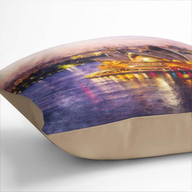Sydney Opera House Vol.2 Painting Square Throw Cushion, Stone, 55cm H x 55cm W x 20cm D