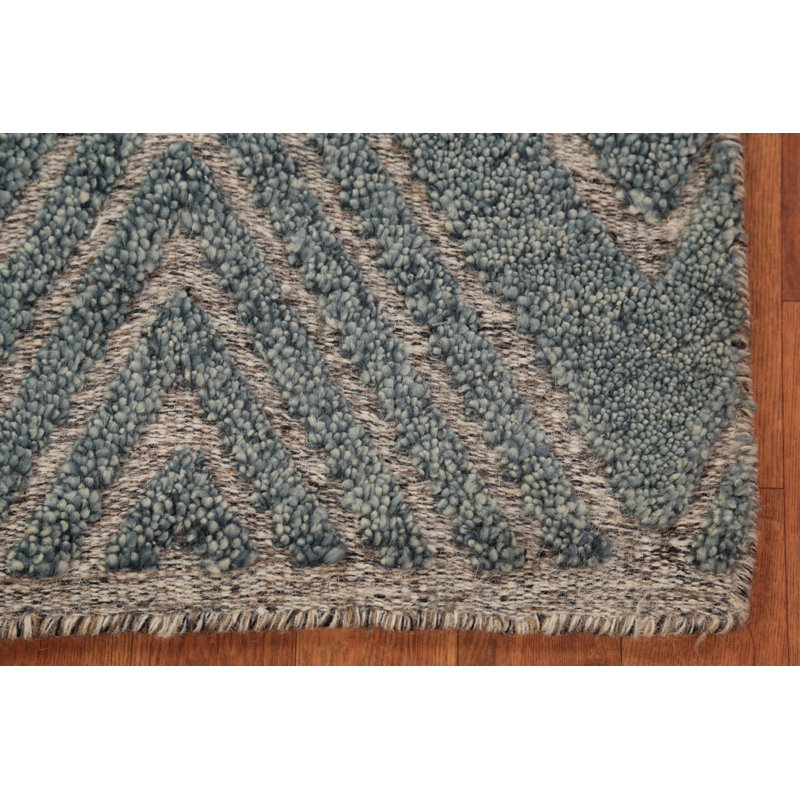 Tapis marocain géométrique moderne en laine 2x3
