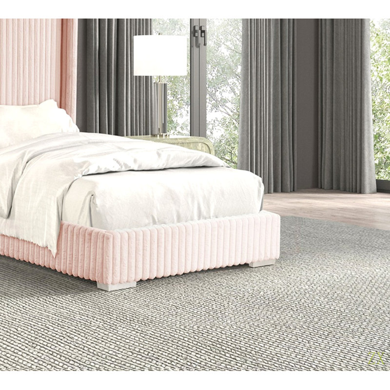 Lit chenille contemporain 1 pièce, Lit simple, Rose
