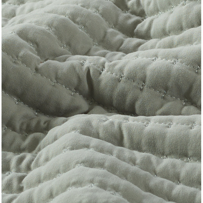 Aurelia Polyester Quilt Set, Sage, King Quilt + 6 Additional Pieces