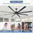 96 In. Indoor/Outdoor Black DC Motor Industrial Ceiling Fan With Remote Control