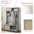 Hall Tree Entryway Bench With Rattan Door Shelves And Shoe Cabinets-1461750224