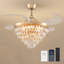 Ventilateur de plafond rétractable en cristal avec lumières DEL et télécommande-388700387