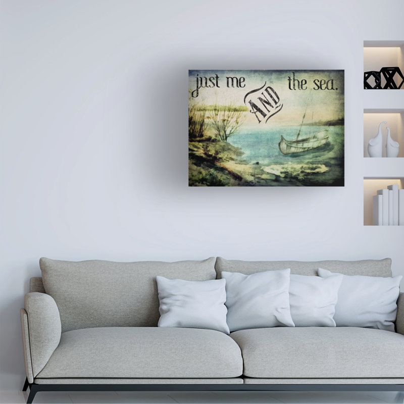 Art sur toile Marcus Jules Just Me and the Sea, H 35 po x l 47 po