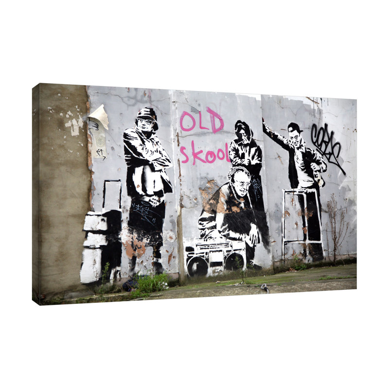 Old Skool by Banksy - Wrapped Canvas Print, 61 cm H x 91 cm W x 3 cm D