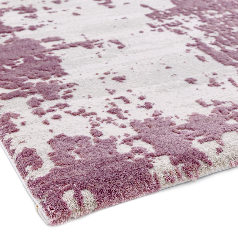 Braud Soft Shiny Purple Area Rug, Rectangle 160 x 230cm