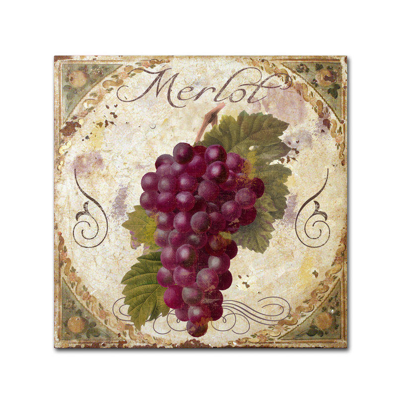 « tuscany table merlot » par la boulangerie de couleur, impression sur toile tendue, H 35 po x l 35 po x P 2 po