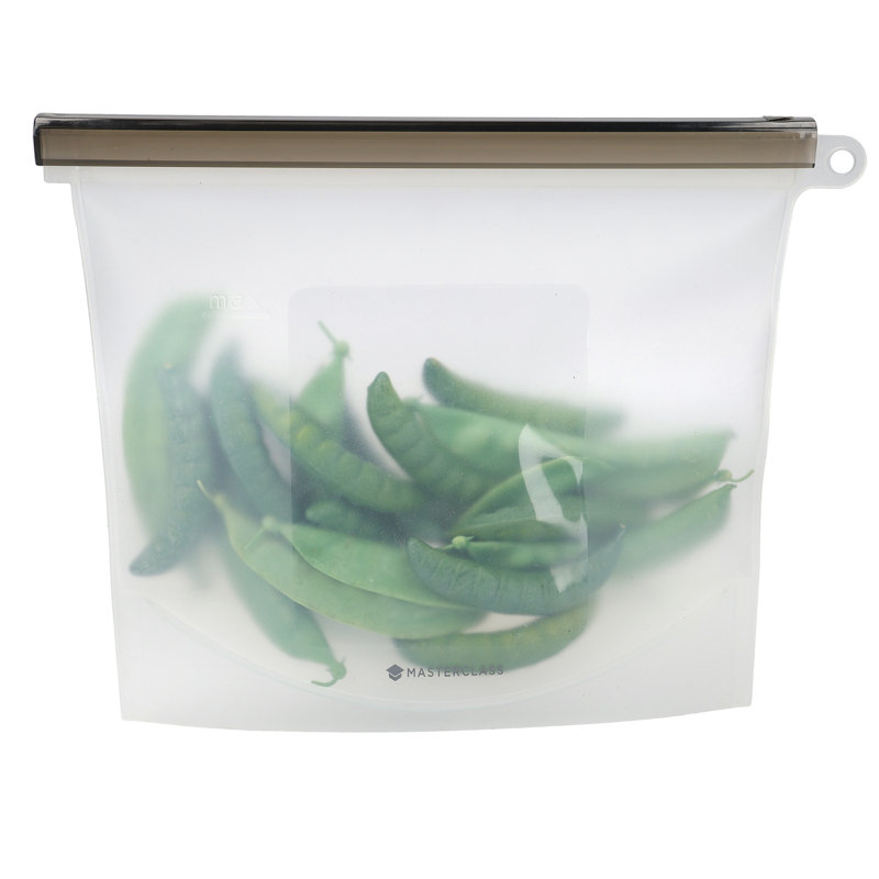 MasterClass 1.5-Litre Reusable Food Bag with Leakproof and Airtight Seal, Silicone