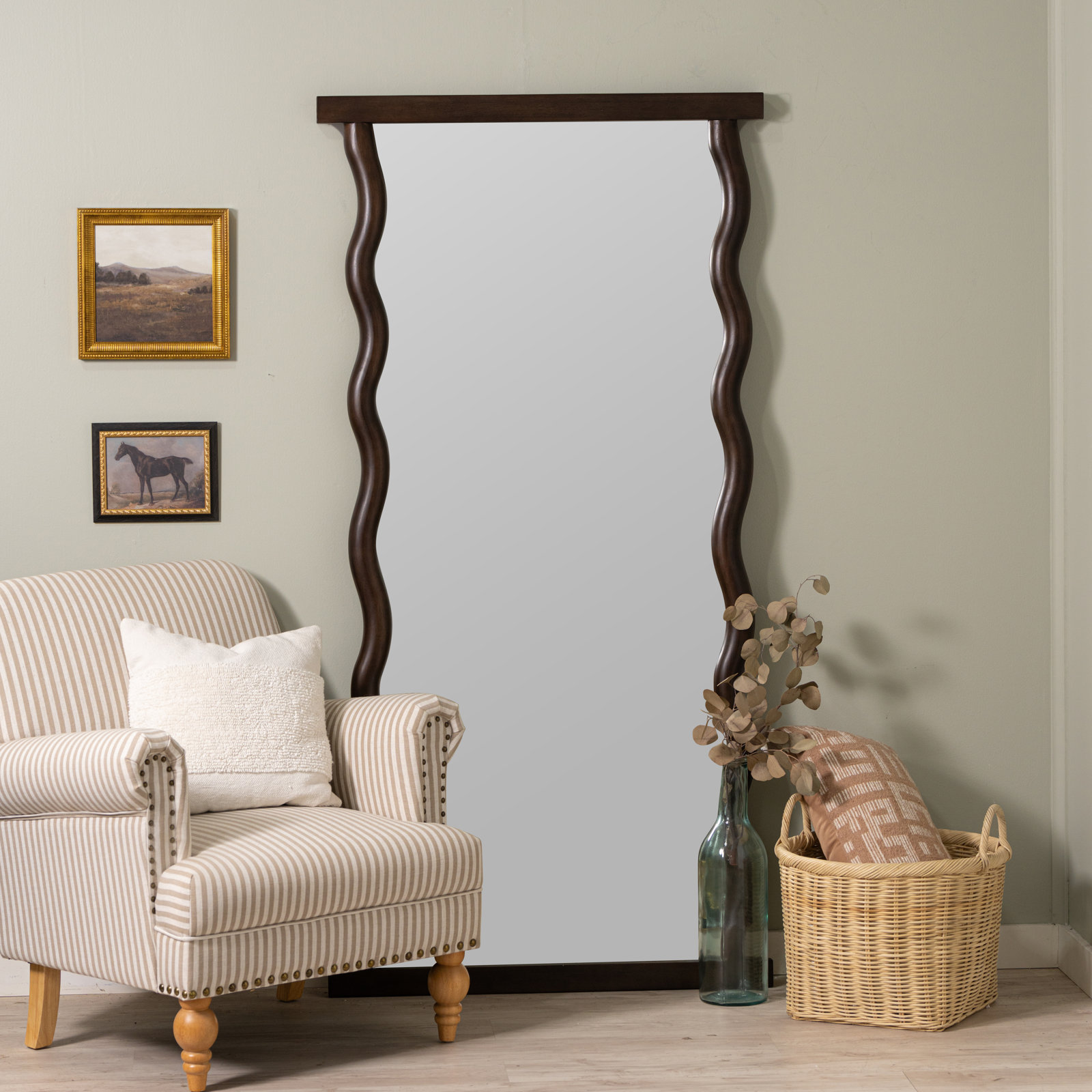 Solid Wood Accent Mirror, 72" x 35.75"
