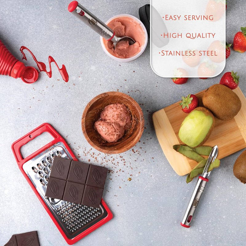 Ensemble d'ustensiles de cuisine de 24 pièces Kaluns - silicone résistant à la chaleur et acier inoxydable, antiadhésif, poignées ergonomiques, ustensiles de cuisine complets