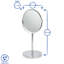 Harbour Housewares - Magnifying Pedestal Mirror - 18.5 x 34.5cm-104699387