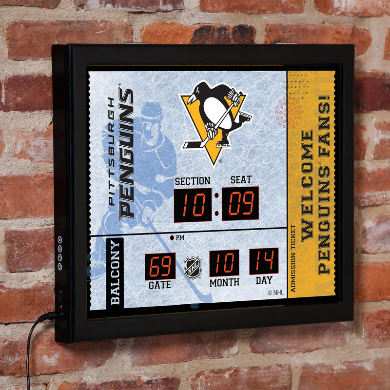 Horloge murale Boston Bruins, Bruins de l'équipe sportive de Boston, Blanc / noir / jaune