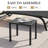 Aluminum Rectangular Side Table-537187136