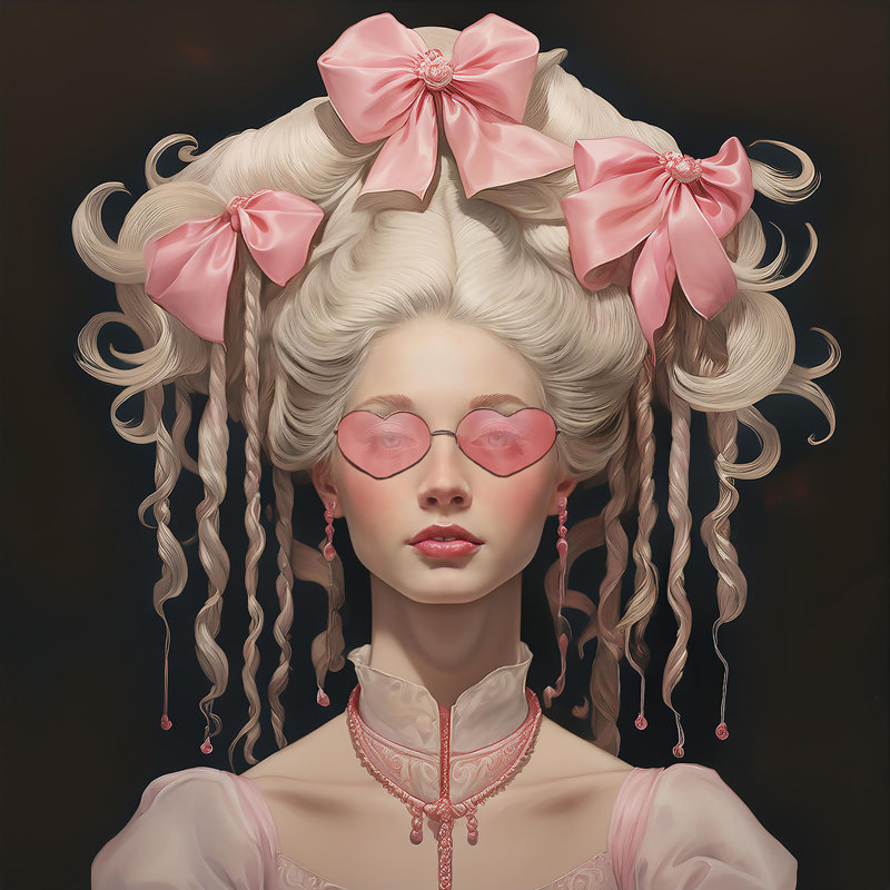 Femme rococo avec des arcs et des ombres 2 par Grotto Studios