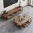 Solid Ash Wood Coffee Table with Drawers