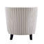 Fauteuil demi-tonneau rembourré à rayures