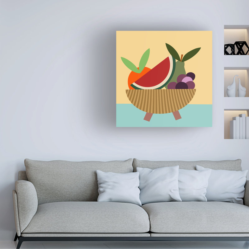 «Graphic Fruit Bowl V» sur toile, H 35 po x l 35 po