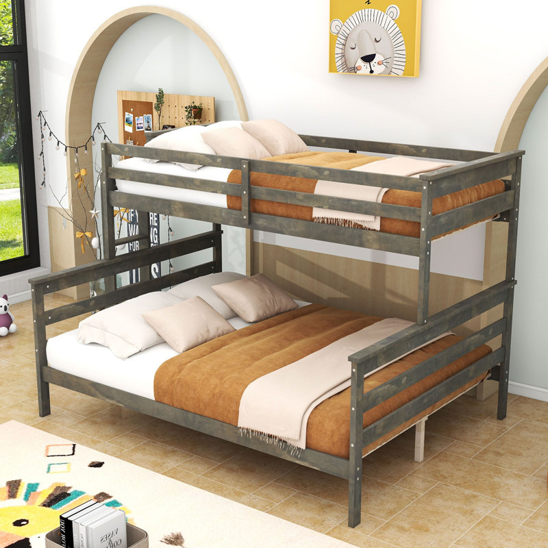 Lit superposé standard Jaquaveon par Harriet Bee, gris, Simple TG sur grand