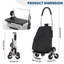  3-in-1 Folding Stair Climbing Hand Truck – 550 LBS Heavy Duty All-Terrain Dolly with 10 Wheels for Warehouse, Supermarket & Home Moving