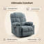 Fauteuil inclinable surdimensionné à bascule pivotant de massage de 38 po, avec chaleur et vibration à 8 points, port USB, porte-gobelets-1557860802