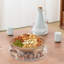 Plateau de rangement pour aliments en verre avec couvercle en bois-87233467